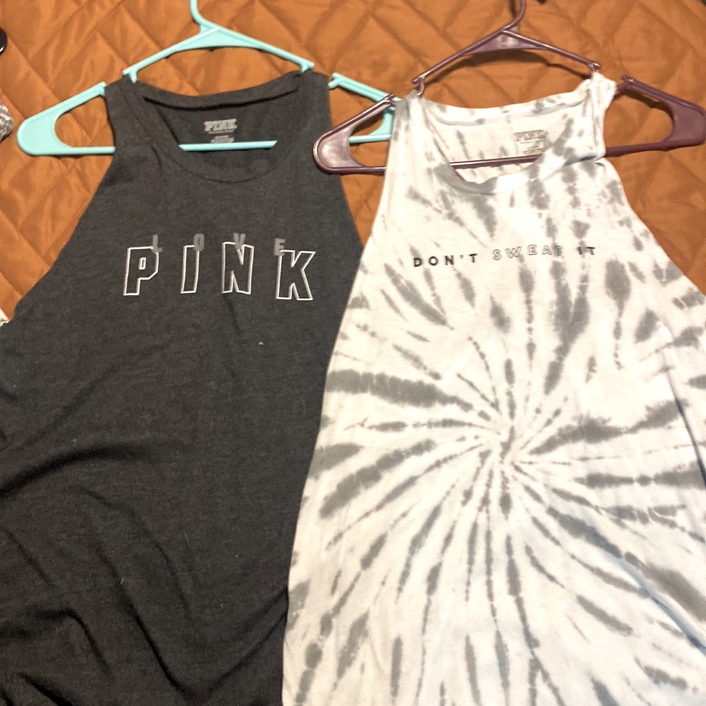 Two pack Victoria Secret Pink Workout Tank Tops
